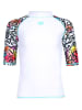Arena Zwemshirt wit/meerkleurig