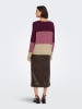JDY Trui "Elanora" bordeaux/beskleurig/beige