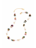Pierres delicates Vergold. Halskette mit Kristallen - (L)45 cm