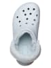 Crocs Clogs "Baya Lined Fuzz Strap" in Hellblau
