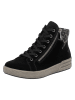 rieker Leder-Sneakers in Schwarz