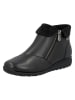 rieker Leder-Ankle-Boots in Schwarz