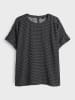 OPUS Blouse "Femka" antraciet/donkerblauw
