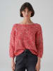 OPUS Pullover "Polika" in Rot/ Weiß