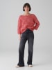 OPUS Pullover "Polika" in Rot/ Weiß