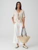 OPUS Schultertasche "Aveliena" in Beige - (B)53 x (H)24 x (T)19 cm