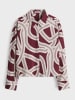 OPUS Blouse "Famena" bordeaux/crème