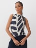 Someday Blousetop "Kilanda" wit/donkerblauw