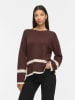 Vila Pullover "Ril" in Braun/ Creme