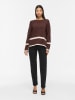 Vila Pullover "Ril" in Braun/ Creme