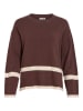 Vila Pullover "Ril" in Braun/ Creme