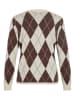 Vila Pullover "Tif" in Braun/ Creme