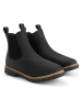 TRAVELIN' Leder-Chelsea-Boots "Thisted" in Schwarz