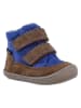 Richter Shoes Leder-Barfußschuhe "Maxi" in Hellbraun/ Blau