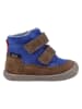 Richter Shoes Leder-Barfußschuhe "Maxi" in Hellbraun/ Blau