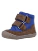 Richter Shoes Leder-Barfußschuhe "Maxi" in Hellbraun/ Blau