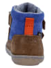 Richter Shoes Leder-Barfußschuhe "Maxi" in Hellbraun/ Blau