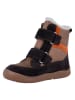 Richter Shoes Leder-Barfußschuhe "Samy" in Hellbraun/ Schwarz