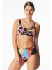 Schiesser Figi bikini w kolorze turkusowo-czarnym ze wzorem