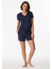 Schiesser Pyjama-Shorts in Dunkelblau