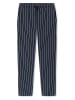 Schiesser Pyjama-Hose in Dunkelblau/ Weiß