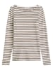 Marc O'Polo Longsleeve in Hellbraun/ Creme