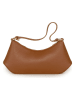 Anna Morellini Leder-Schultertasche "Fiorezia" in Camel - (B)37 x (H)14 x (T)8 cm