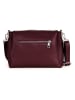 Lucca Baldi Leder-Umhängetasche "Melfi" in Bordeaux - (B)26 x (H)19 x (T)9 cm