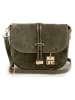 Lucca Baldi Skórzana torebka "Varallo" w kolorze khaki - 21 x 18 x 8 cm