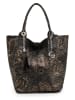 Mia Tomazzi Leder-Schultertasche "Fucini" in Schwarz - (B)30 x (H)35 x (T)18 cm
