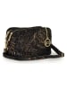 Mia Tomazzi Leder-Umhängetasche "Calatafimi" in Schwarz - (B)21 x (H)14 x (T)8 cm