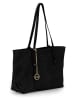 Mia Tomazzi Leder-Schultertasche "Pergine" in Schwarz - (B)38 x (H)29 x (T)20 cm