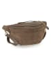 Mia Tomazzi Leder-Brustbeutel " Medeghino" in Taupe - (B)42 x (H)17 x (T)13 cm