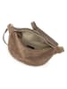 Mia Tomazzi Leder-Brustbeutel " Medeghino" in Taupe - (B)42 x (H)17 x (T)13 cm