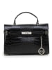 Mia Tomazzi Leren handtas "Pascarella" zwart - (B)26 x (H)19 x (D)8 cm