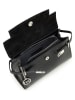 Mia Tomazzi Leren handtas "Pascarella" zwart - (B)26 x (H)19 x (D)8 cm