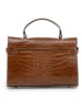 Mia Tomazzi Leder-Henkeltasche "Pascarella" in Hellbraun - (B)26 x (H)19 x (T)8 cm