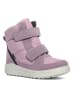 Ecco Leder-Boots in Lila