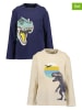 Blue Seven 2er-Set: Longsleeves in Sand/ Dunkelblau