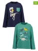 Blue Seven 2er-Set: Longsleeves in Türkis/ Dunkelblau