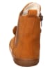 kmins Leder-Barfuß-Boots in Cognac