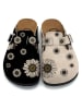 Calceo Clogs beige/zwart