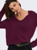 JDY Sweter "Elanora" w kolorze bordowym