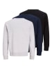 Jack & Jones 3er-Set: Sweatshirts in Dunkelblau/ Schwarz/ Grau