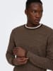 ONLY & SONS Sweter "Eric" w kolorze brązowym
