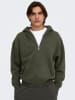 ONLY & SONS Sweatjacke in Khaki