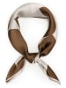 Puccini Seidentuch in Creme/ Hellbraun - (L)65 x (B)65 cm