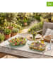 Hermia 2-delige set: serveerschalen turquoise - (L)18 x (B)12 cm