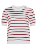 MOSS COPENHAGEN Pullover in Bordeaux/ Weiß