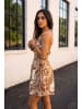 SOULSHAE Jurk camel/crème